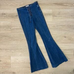 Free People Blue Flare Jeans